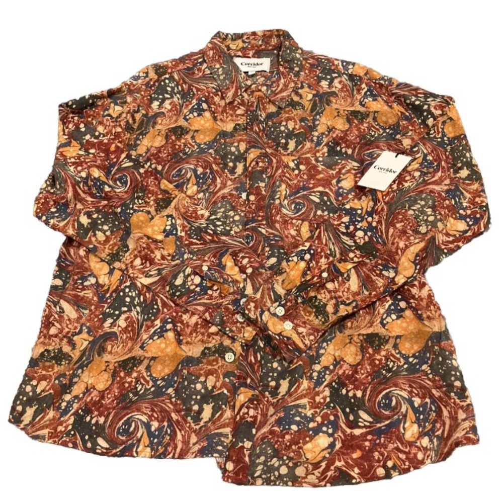 NWT Corridor New York Multi Color  Breathable Long Sleeve Man Shirt Size L